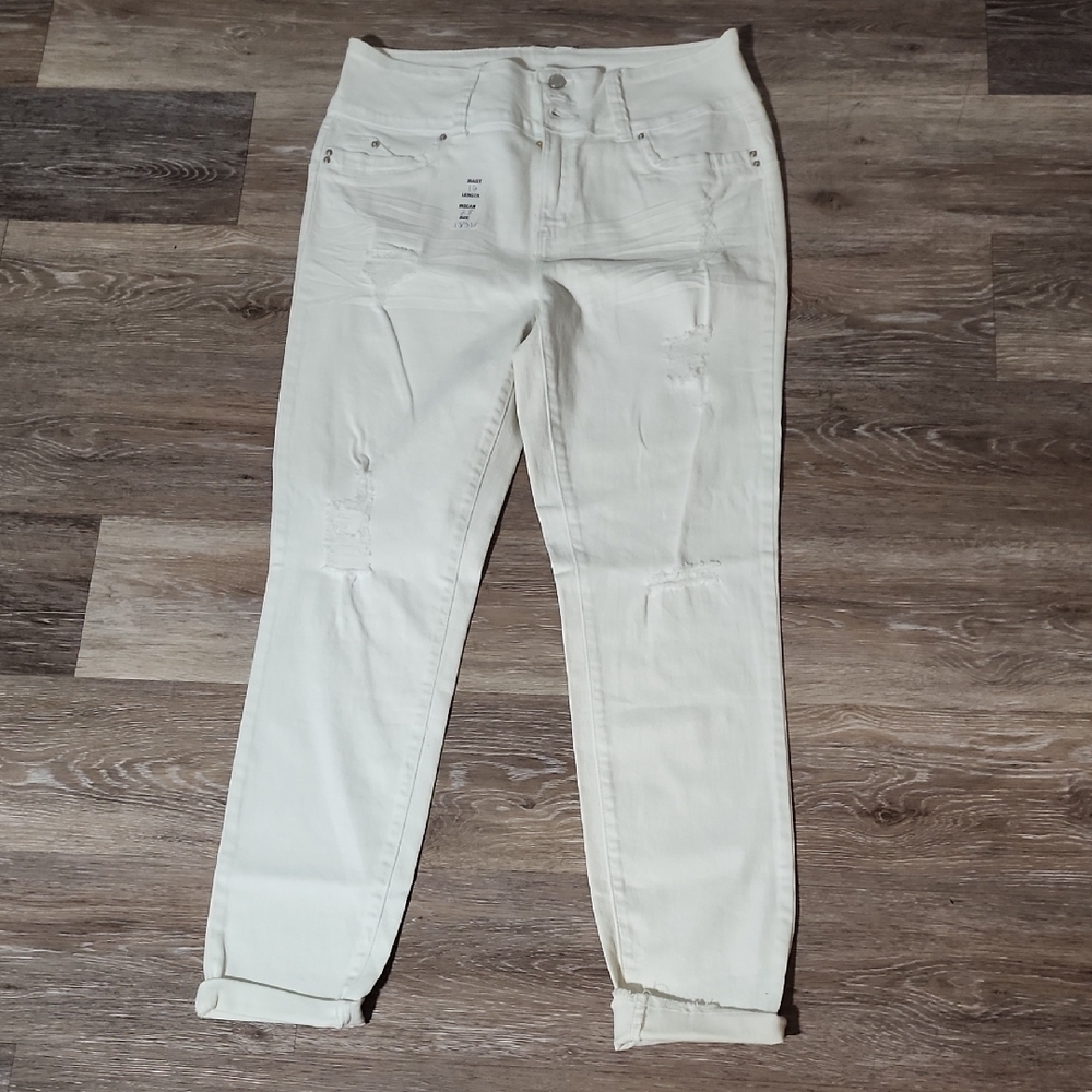 Stylish Cream Skinny Jeans for Women